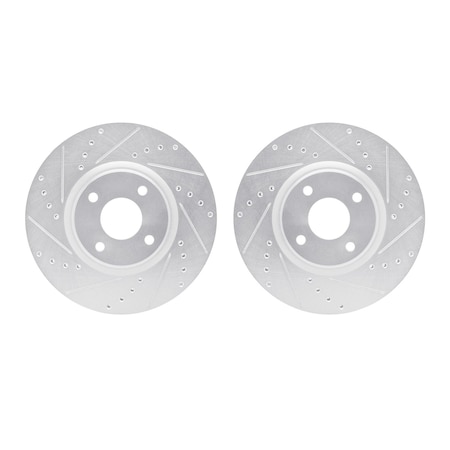 Rotors-Drilled And Slotted-SilverZinc Coated, 7002-54048